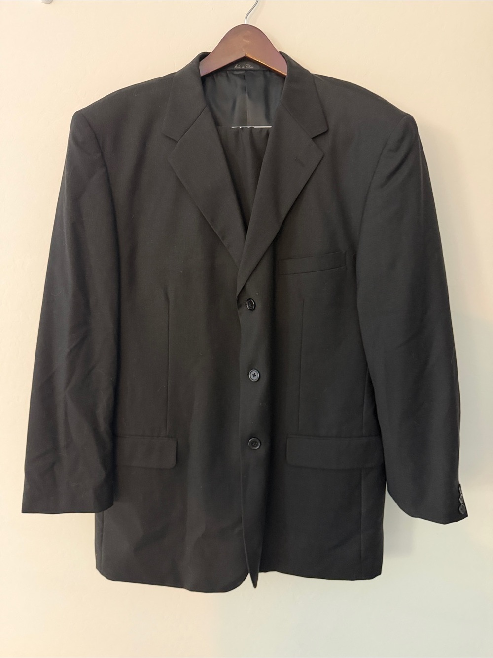 Giorgio Sanetti Black Men's Three-Button Suit Jacket and Pants